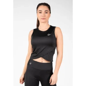 Estelle Twisted Crop Top - Sort