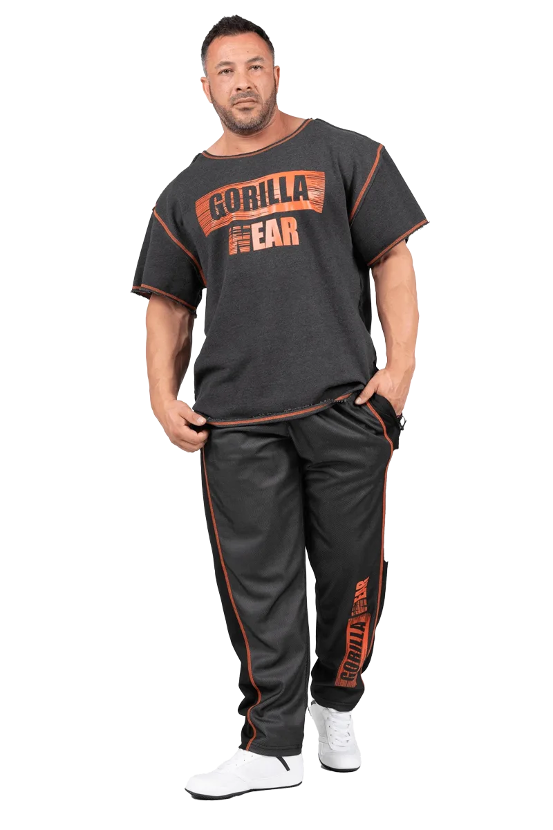 Wallace Mesh Pants - Gray/Orange S/M Treningsbukser