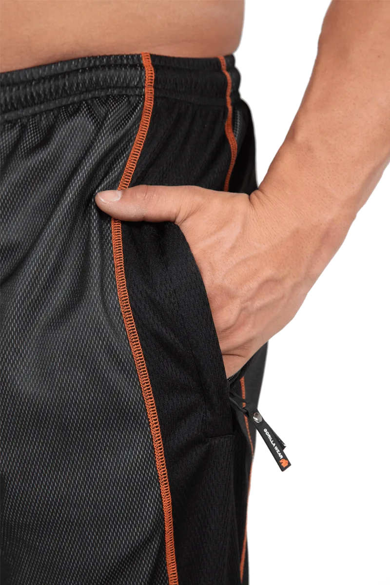 Wallace Mesh Pants - Gray/Orange S/M Treningsbukser