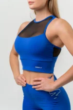 Fit Activewear Padded Sports Bra Blå - M Sports-BH