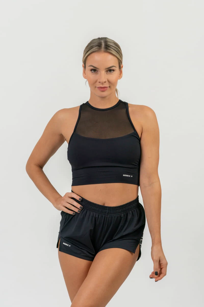 Fit Activewear Padded Sports Bra Blå - S Sports-BH