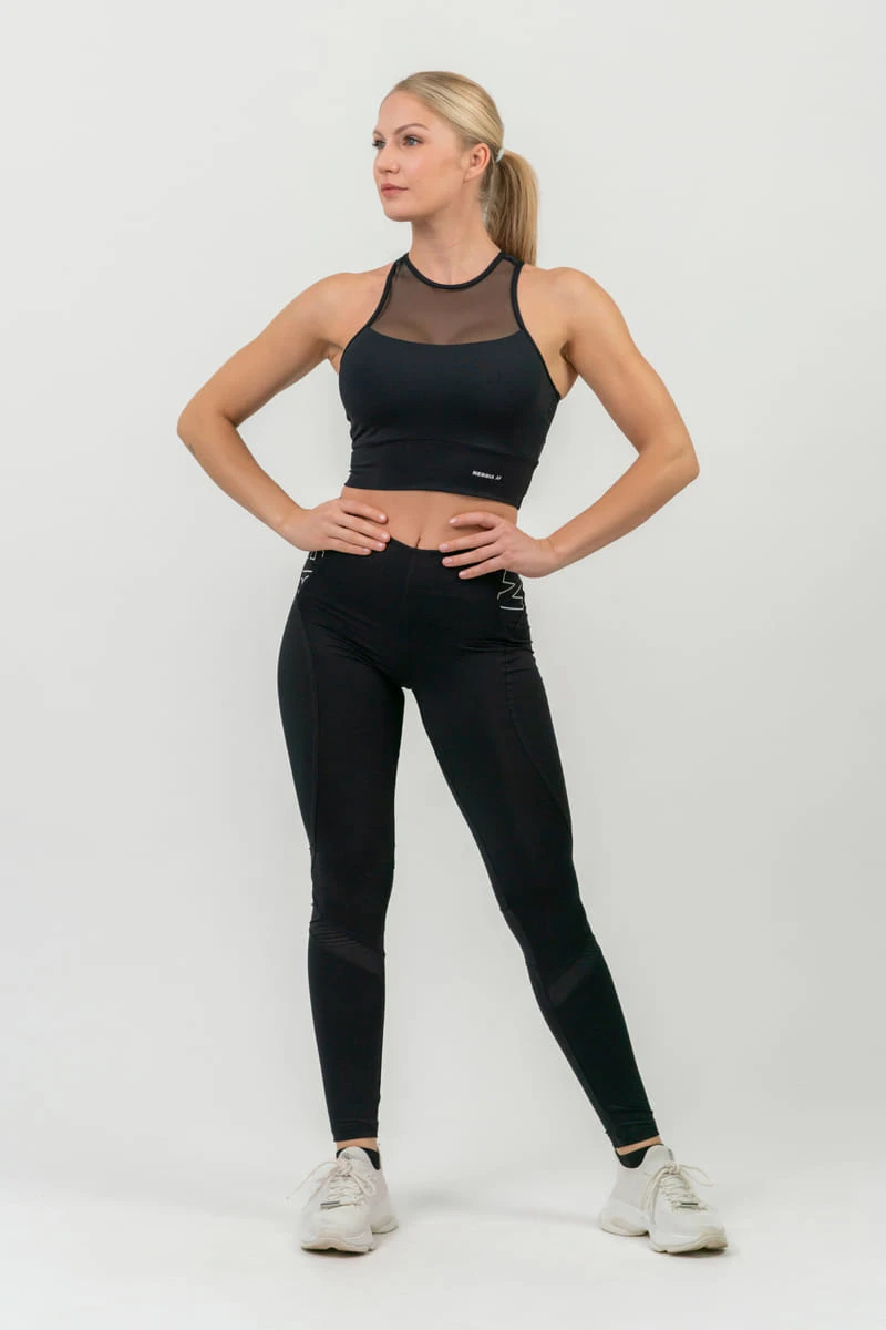 Fit Activewear Padded Sports Bra Blå - S Sports-BH
