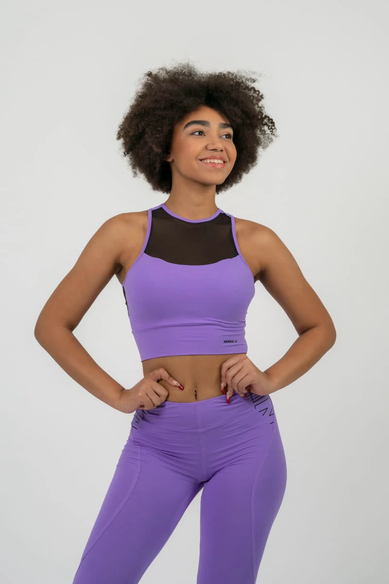 Fit Activewear Padded Sports Bra Blå - S Sports-BH