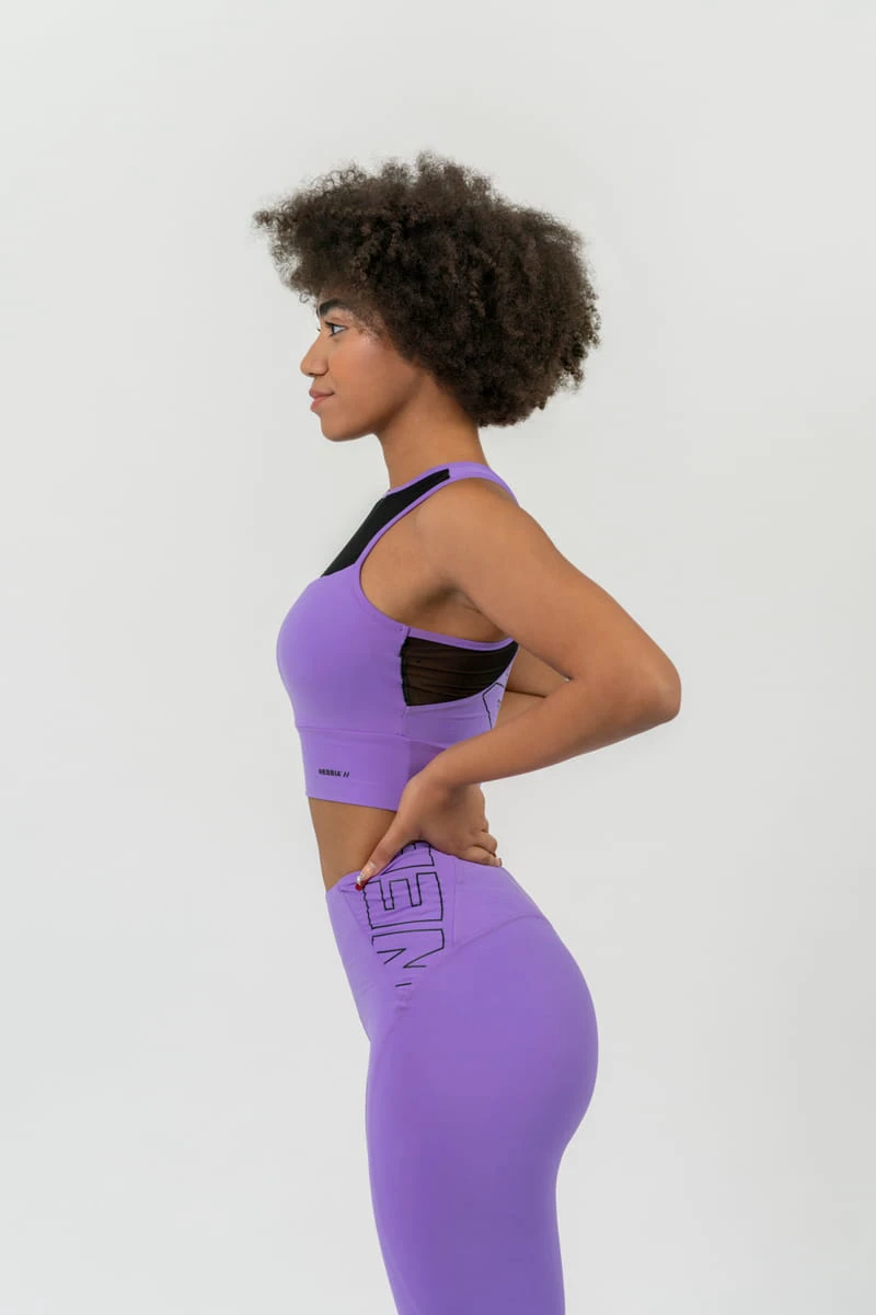Fit Activewear Padded Sports Bra Blå - S Sports-BH