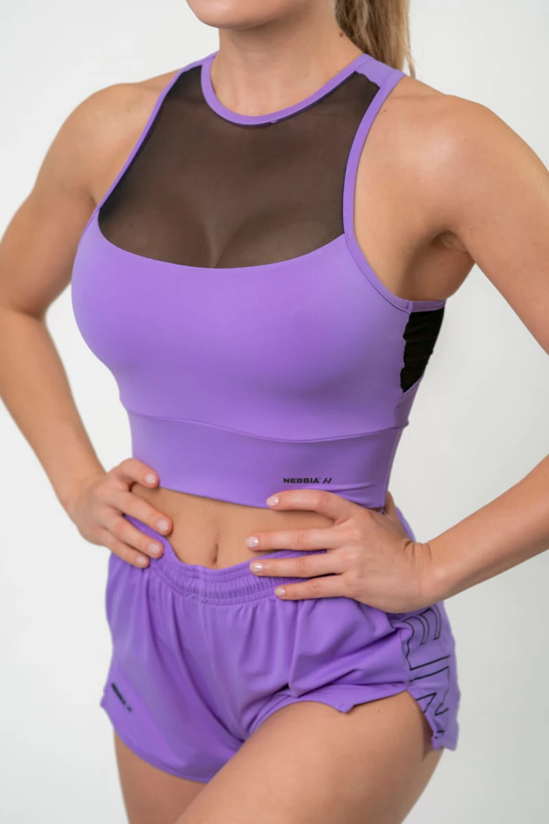 Fit Activewear Padded Sports Bra Blå - S Sports-BH