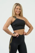 Nebbia Women's High Support Spors Bra Intense Asymmetric Gold XS Sports-BH
