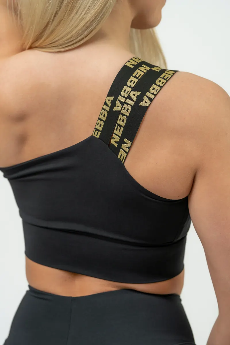 Nebbia Women's High Support Spors Bra Intense Asymmetric Gold M Sports-BH