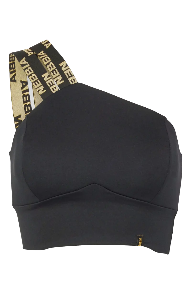 Nebbia Women's High Support Spors Bra Intense Asymmetric Gold M Sports-BH