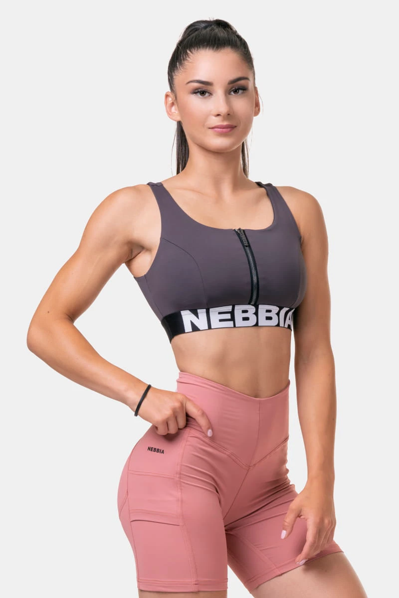 Smart Zip Front Sports Bra Sort - XS Topper