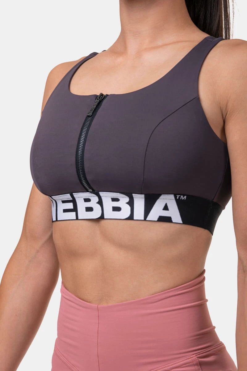 Smart Zip Front Sports Bra Sort - XS Topper