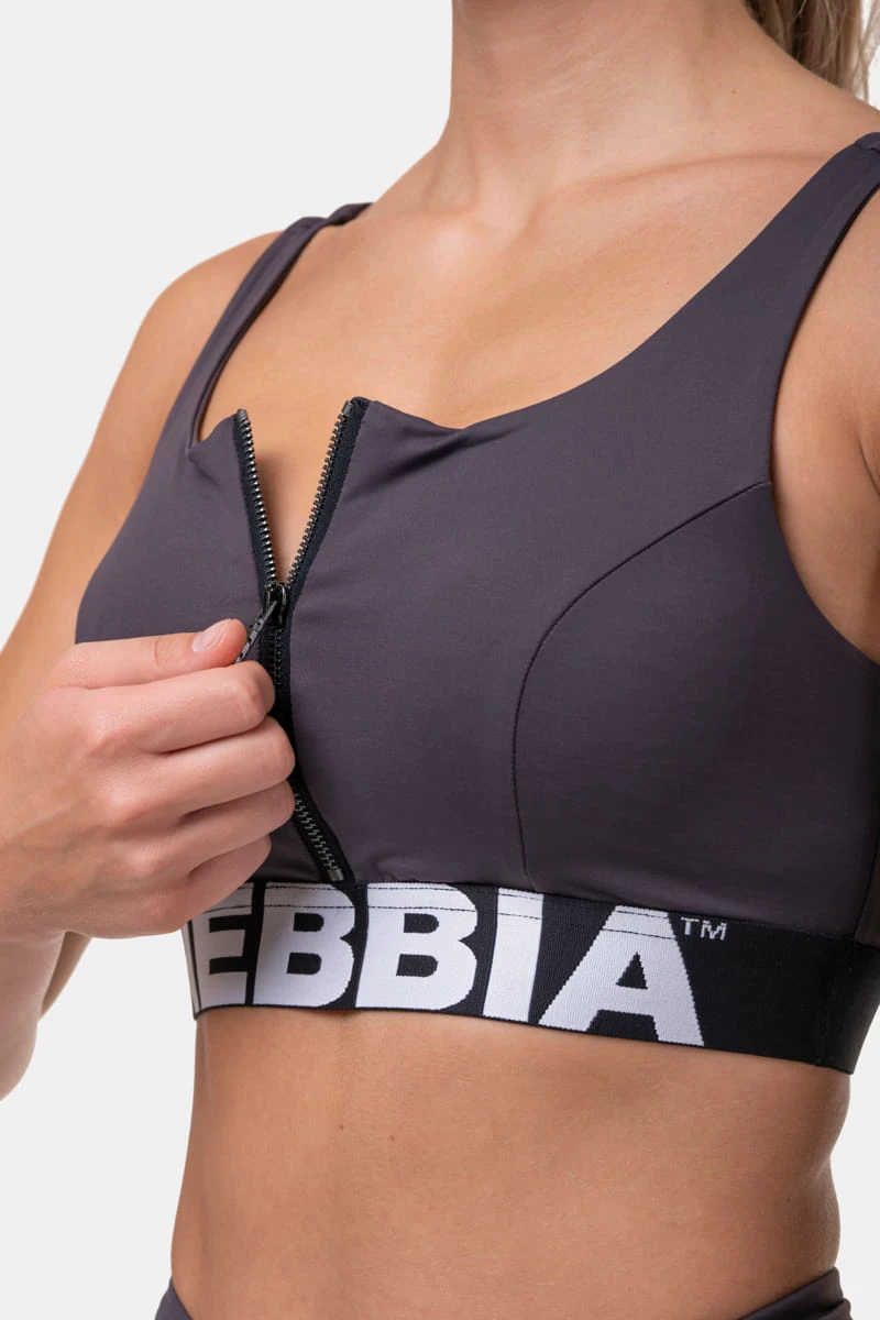 Smart Zip Front Sports Bra Sort - XS Topper