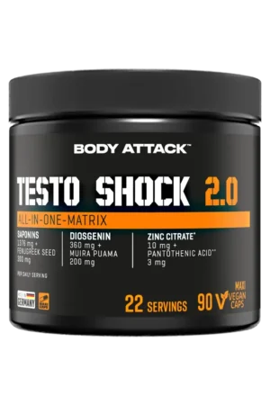 Body Attack Testo Shock 2.0 - 90 kapsler