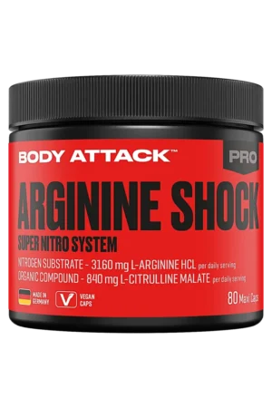 Body Attack Arginine Shock - 80 kapsler