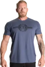 Better Bodies Recruit Tee - Sky Blue Melange S T-skjorter