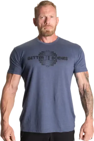 Better Bodies Recruit Tee - Sky Blue Melange S T-skjorter