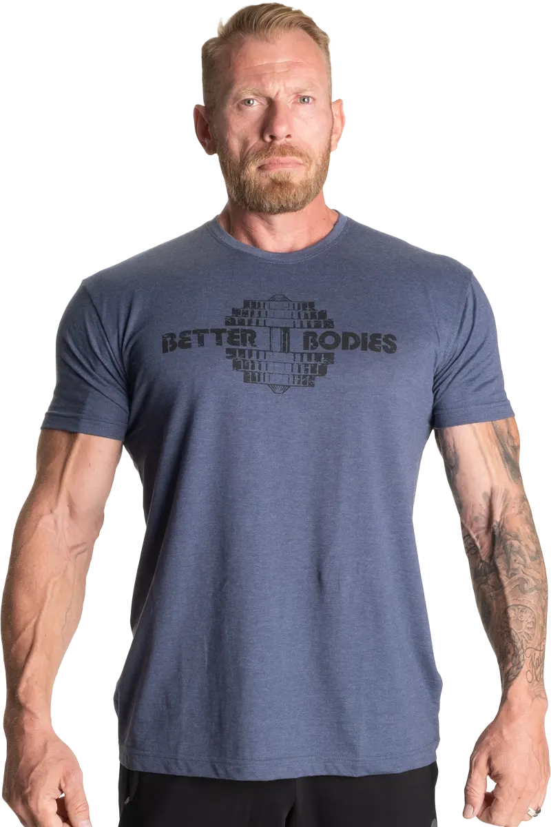 Better Bodies Recruit Tee - Sky Blue Melange S T-skjorter