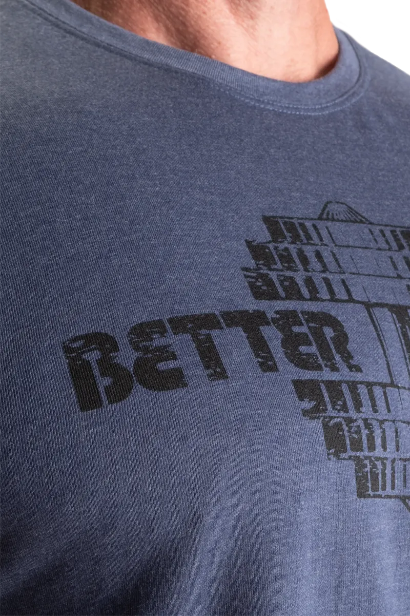 Better Bodies Recruit Tee - Sky Blue Melange S T-skjorter