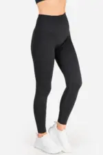 Famme Rib Leggings Grå - S Tights / Leggings