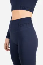 Famme Rib Leggings Grå - S Tights / Leggings