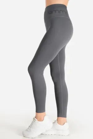 Famme Rib Leggings Grå - S Tights / Leggings