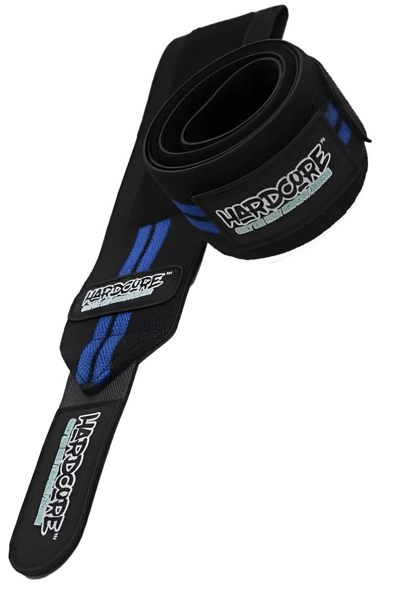 Hardcore Wrist Wraps Black / Blue Grep / Støtte