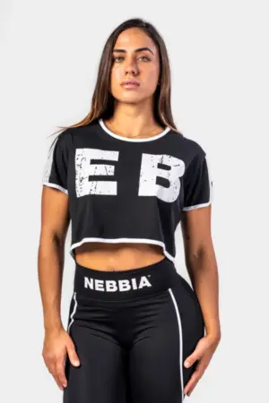 Oversized crop top GAME ON - Black M Topper