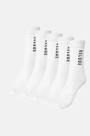Relode Training Socks 5-pack - White 43-46 Undertøy