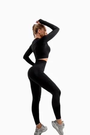 Sporty Elly Longsleeve Cropped Dark Purple - S Topper