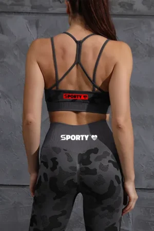 Sporty Camo Sports Bra Dark Blue - S Sports-BH